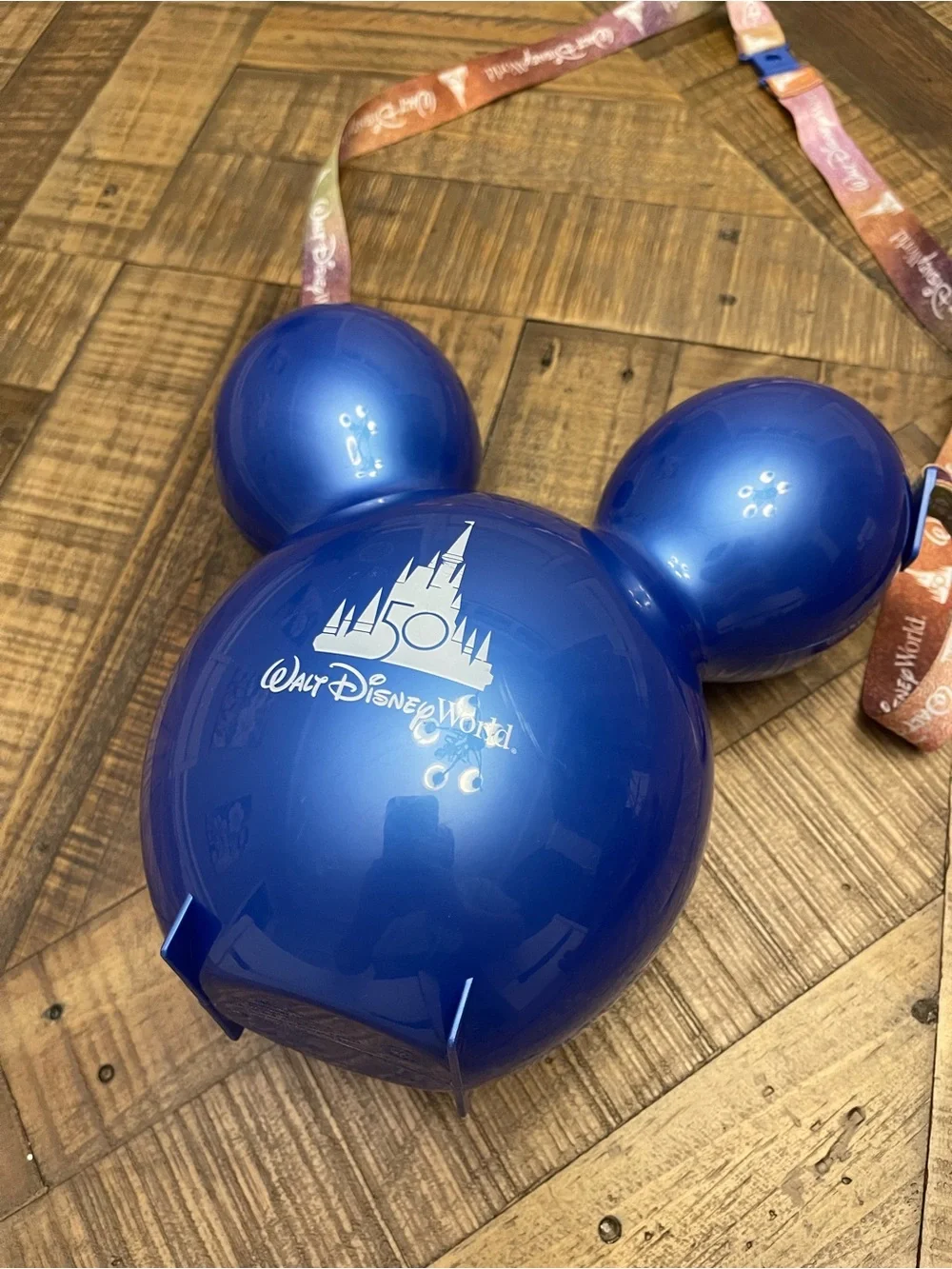 Walt Disney World 50th Anniversary Mickey Mouse Blue Balloon Popcorn Bucket
